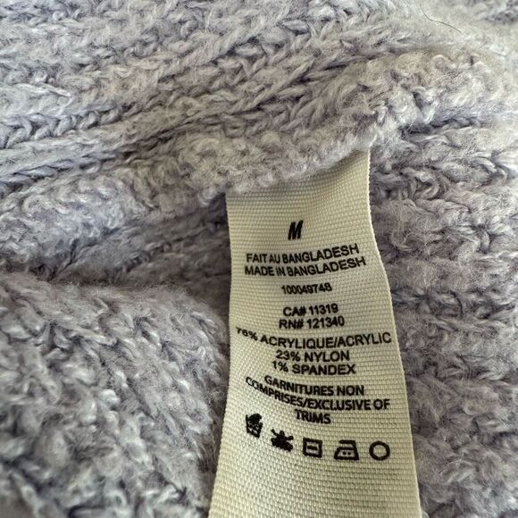 Garage lilac cropped v-neck sweater size M - Picture 5 of 7